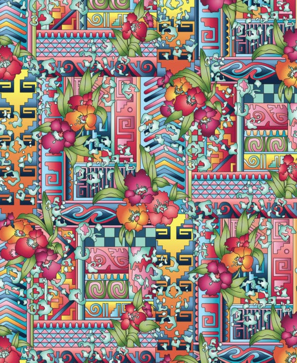 Lush:  Floral Panel-Multi Art Print (18,50 € / 90 cm)