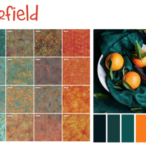 Copperfield:   Abstract-Multi Green Orange (19,50 € / 100 cm)